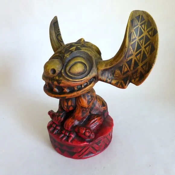 NEW 2018 OOAK #1/1 GECKO SOUTH SEA ARTS DISNEY LILO & STITCH MAORI TIKI MUG - Picture 8 of 12